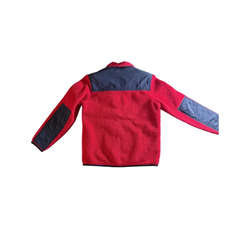 Polo Ralph Lauren Kids Red Navy Fleece Colorblock Zip Up‎ Jacket L 14 16